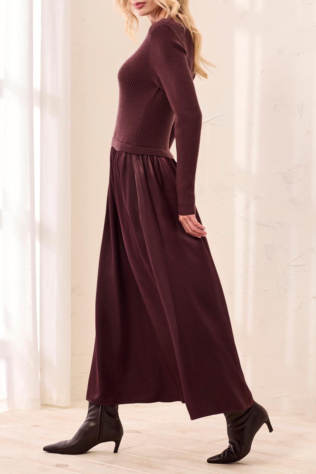 MIXED MEDIA MAXI DRESS