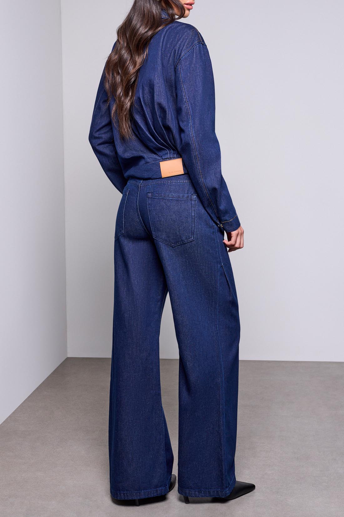 AUDREY PLEATED DRAMA WIDE DENIM