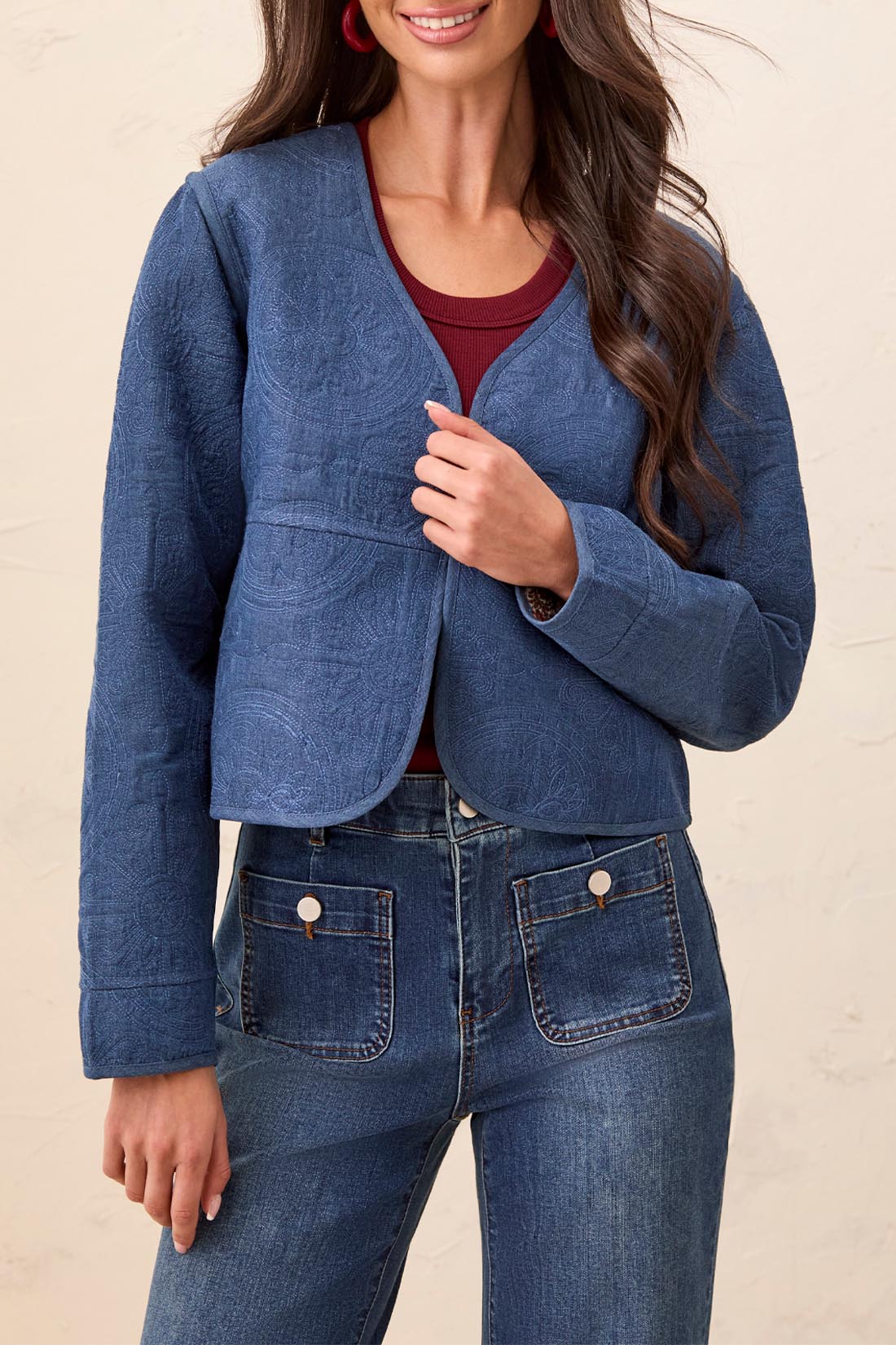 REVERSIBLE JACKET W/ FANCY QUILT