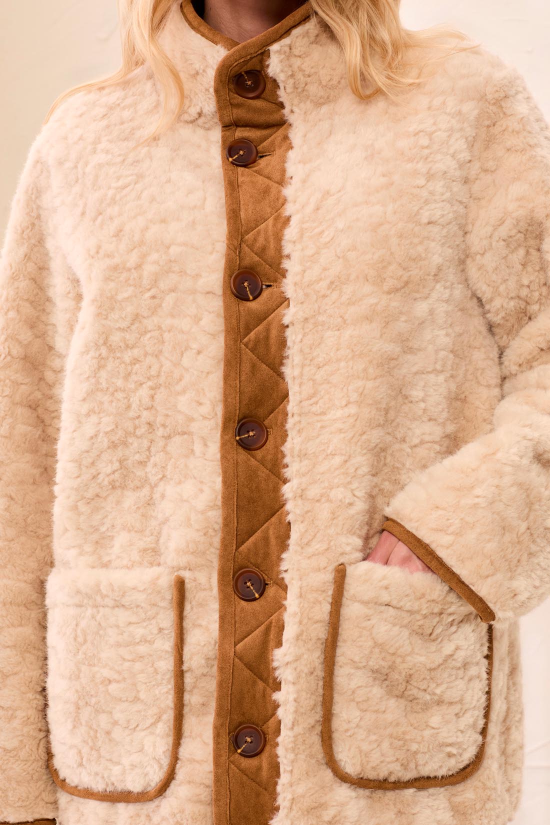 REVERSIBLE COAT-WALNUT