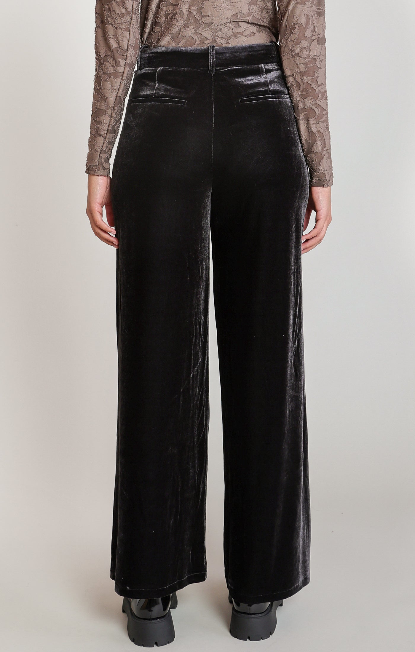 VELVET WIDE LEG PANT