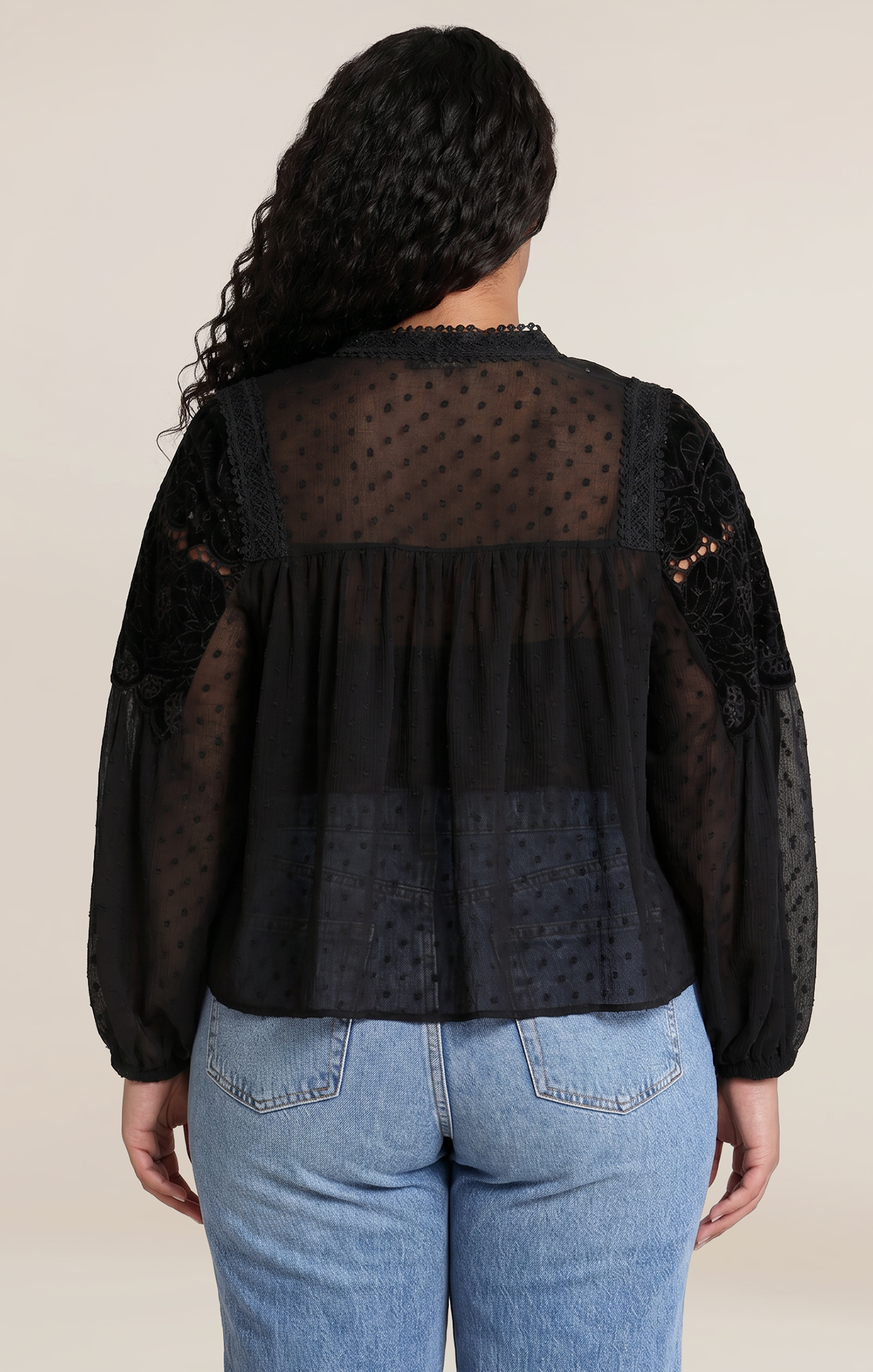 SHEER LACE BLOUSE
