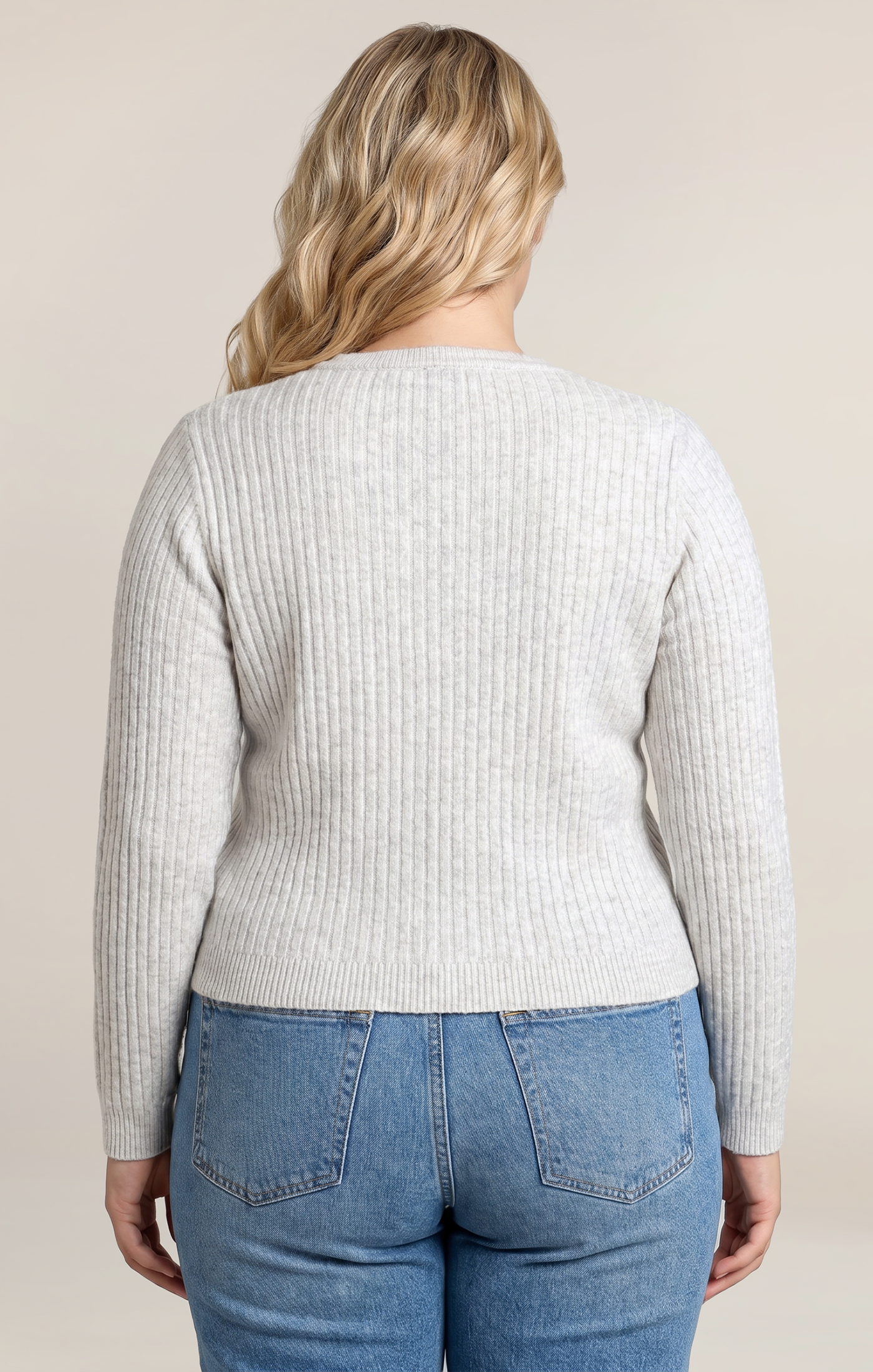 BOW BUTTON CROPPED CARDIGAN