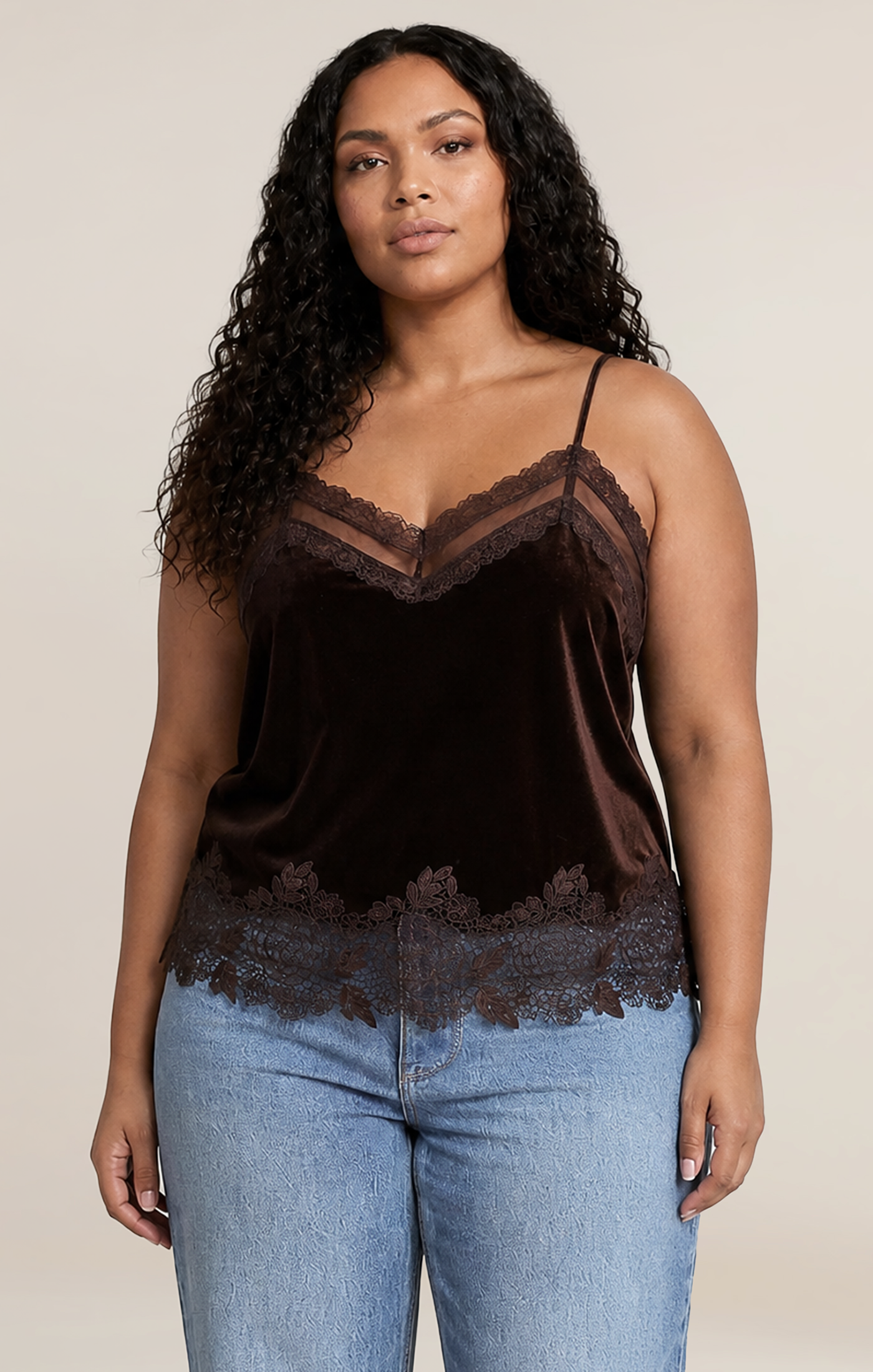 VELVET LACE CAMI
