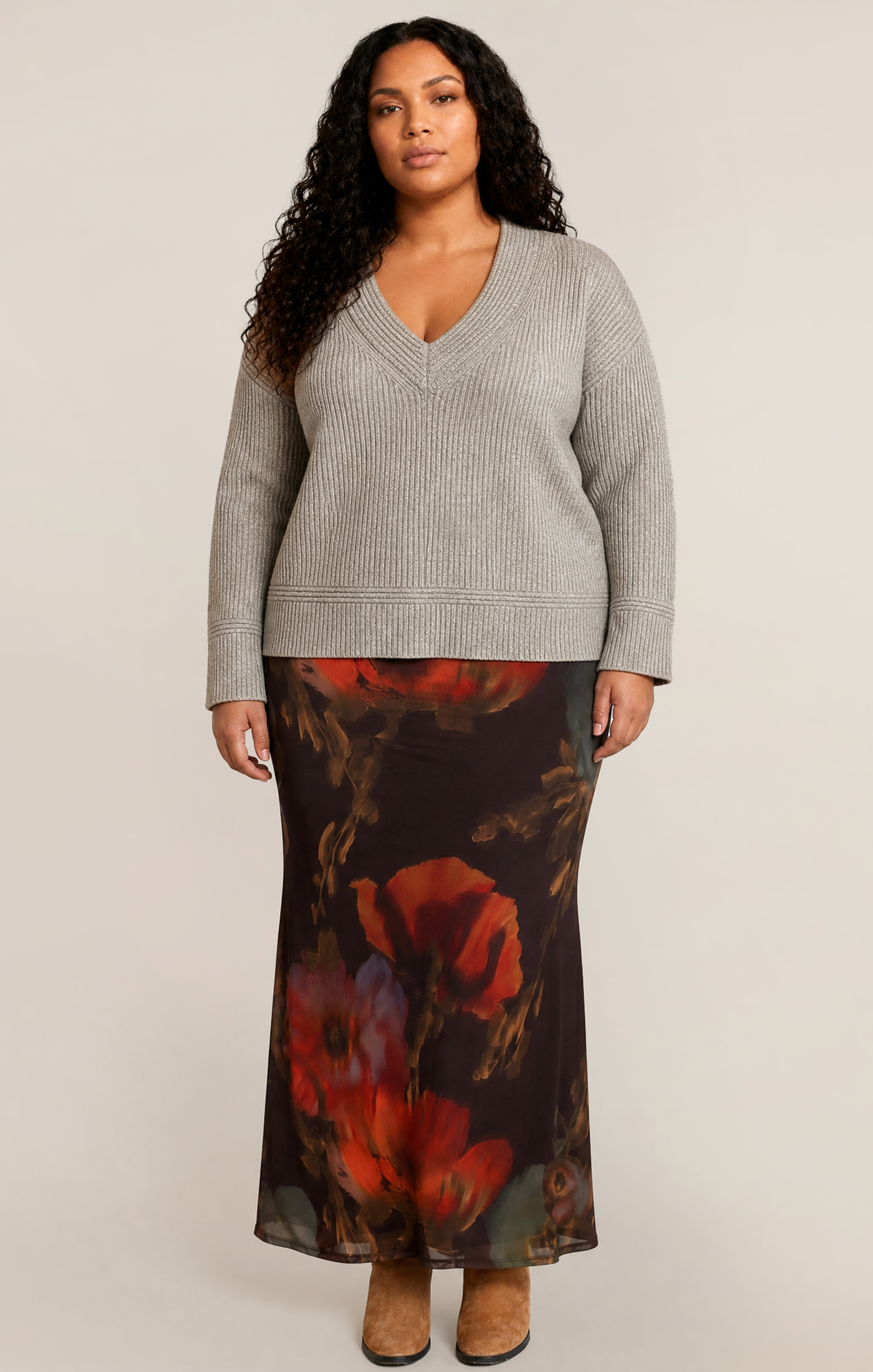 V-NECK SWEATER TOP