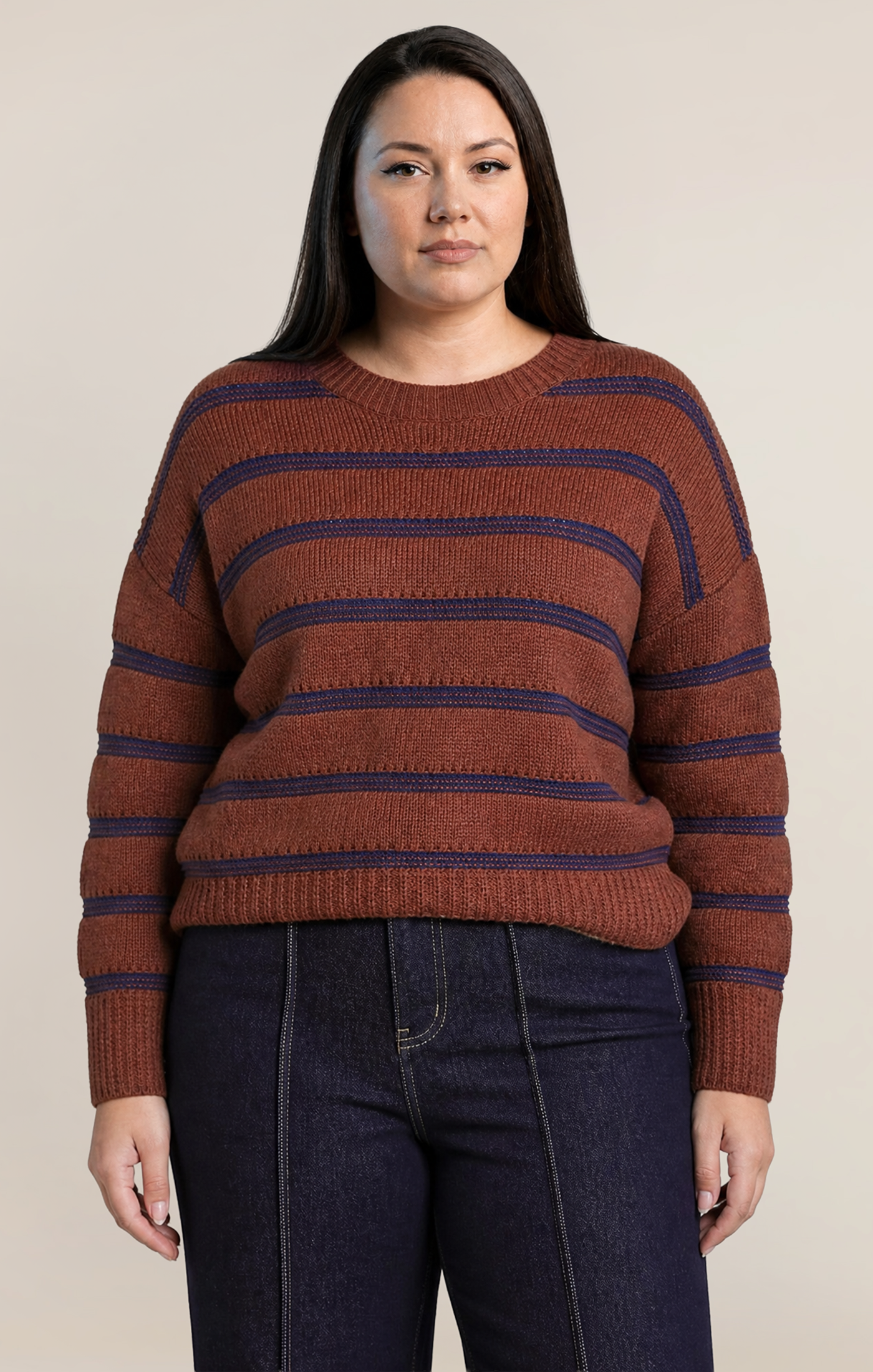 STRIPE CREWNECK SWEATER