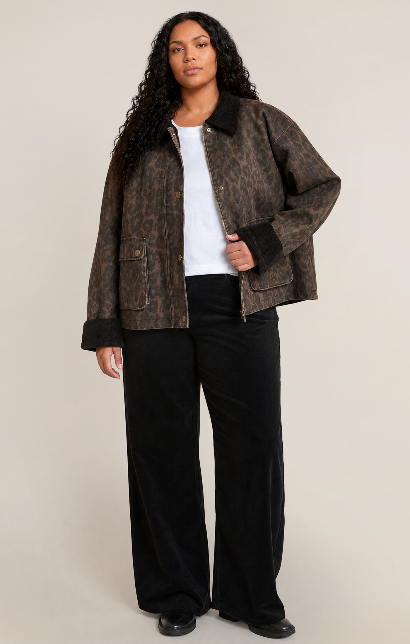 LEOPARD DENIM JACKET