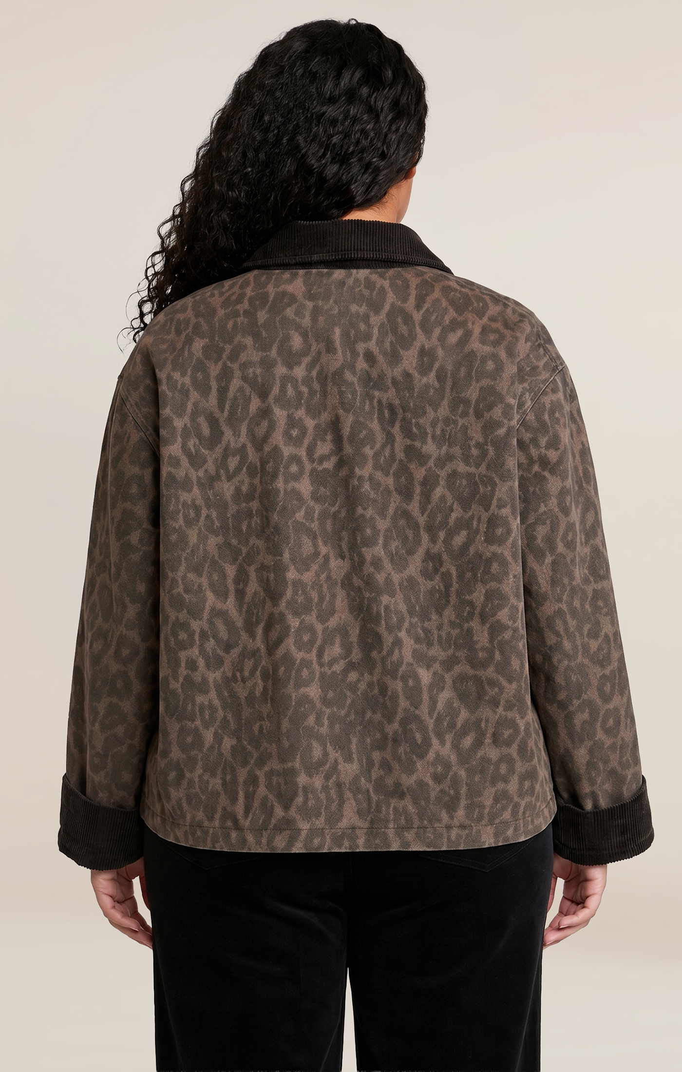 LEOPARD DENIM JACKET