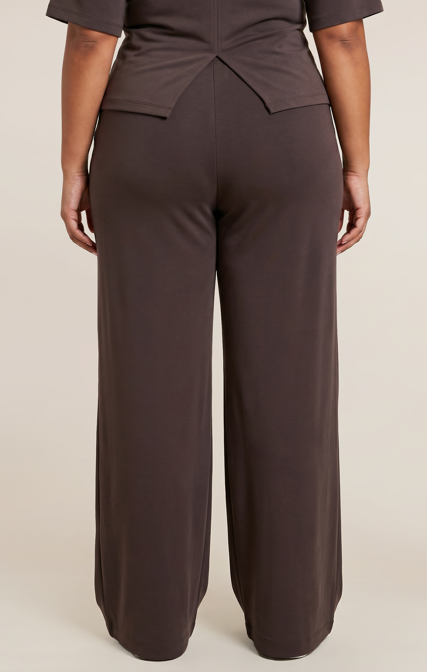 WIDE LEG PANT- BROWN