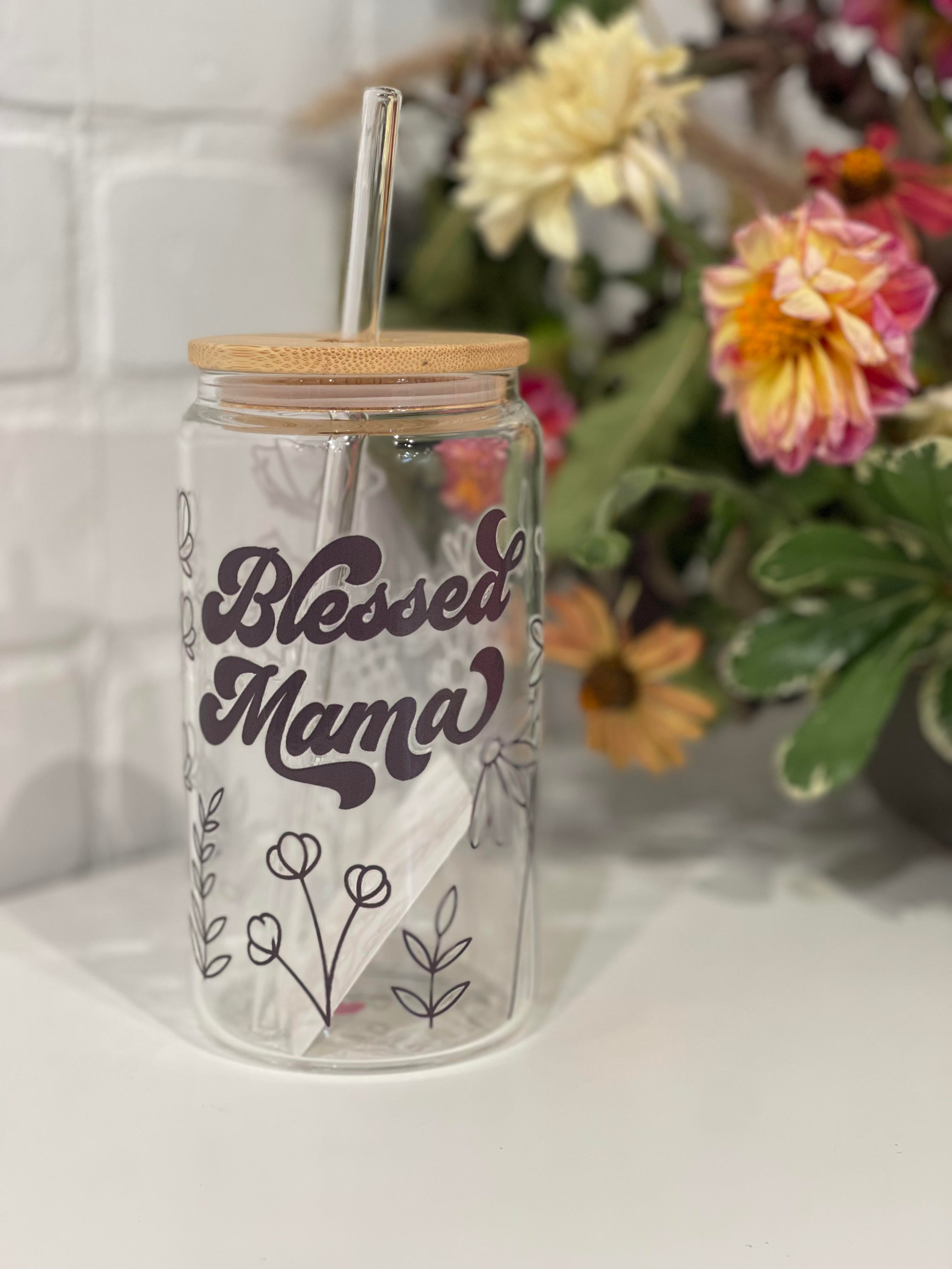 Blessed Mama | 16oz Can Glass