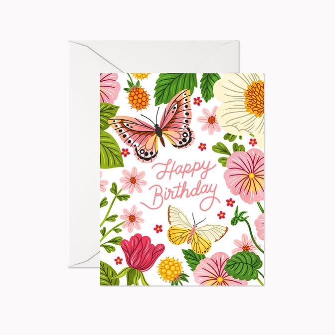 Happy Birthday Butterflies Card