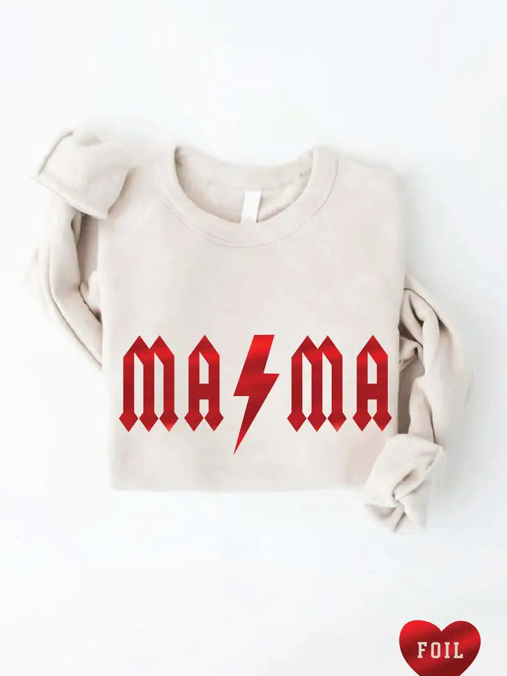 MAMA BOLT Graphic Sweatshirt - Heather Dust