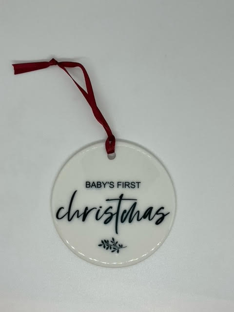 Babys First "Generic Design" Ceramic Ornament