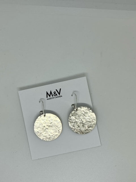 1" Flat Earrings | Silver