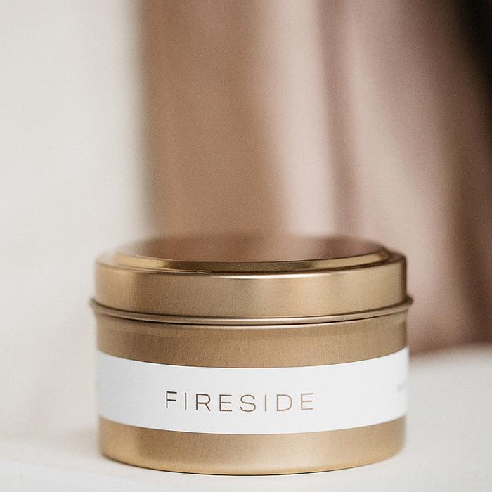 6oz Gold Travel Tin - Fireside Candle Travel