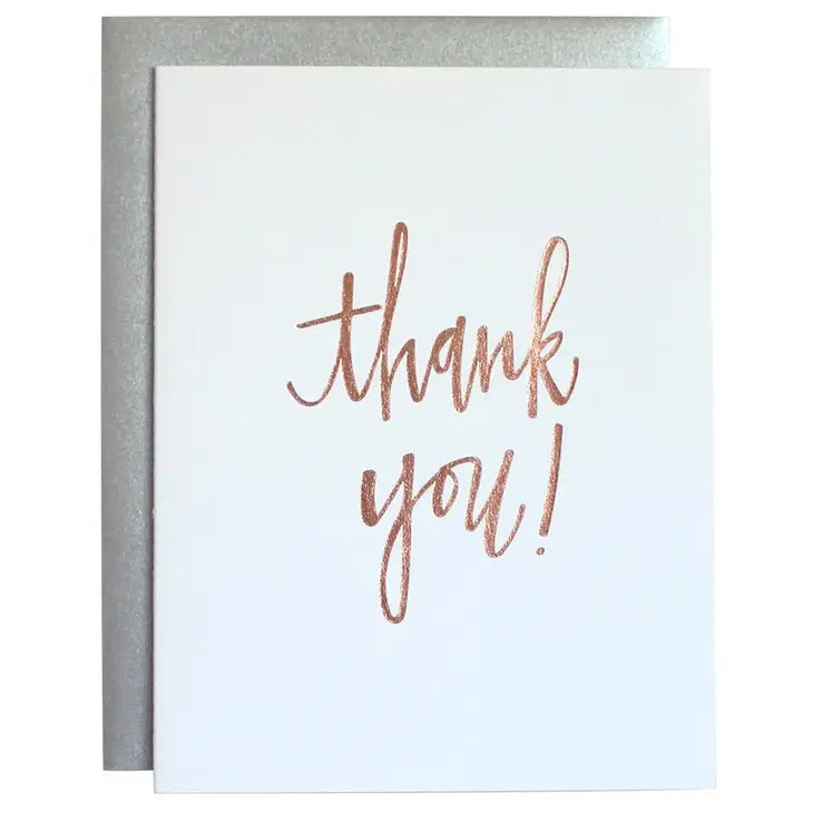 Thank You Rose Gold | Letterpress Card